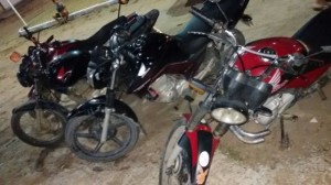 Motos roubadas recuperadas nas ações, no Litoral Sul do Estado