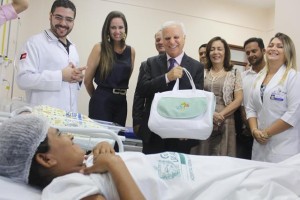 Marcos Cavalcanti foi recebido na entrada da cidade pelo prefeito em exercício do Município, João Ferreira da Silva Júnior