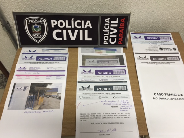 Vários recibos em branco haviam sido subtraídos da empresa quando o suspeito trabalhava no local (Foto: Divulgação/Secom-PB)
